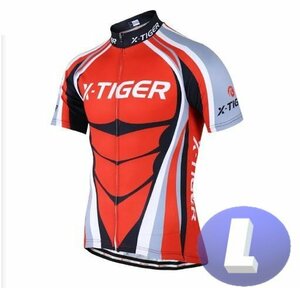 x-tiger サイクリングウェア 半袖 Lサイズ 自転車 ウェア サイクルジャージ 吸汗速乾防寒 新品 インポート品【n600-05】