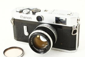 外観美品◆Canon キヤノン P型 キヤノンレンズ 50/1.8◆レンジファインダーフィルムカメラ/A4369