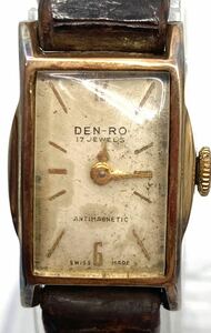 DEN-RO 17 JWELS スイス　腕時計　18K ゴールド　750 動作未確認　SWISS MADE レディース　時計　No.4-014-26