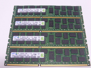 メモリ サーバーパソコン用 低電圧 1.35V Samsung PC3L-12800R(DDR3L-1600R) ECC Registered 8GBx4枚 合計32GB 起動確認済みです③