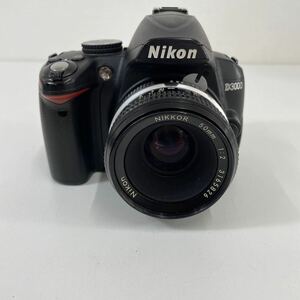 G◎ Nikon ニコン D3000 ボディレンズ 一眼レフ デジタルカメラ NIKKOR 50mm 1:2 通電未確認 キズ汚れ有り