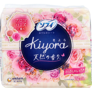 ソフィ Kiyora おりものシート アロマローズの香り 72個入