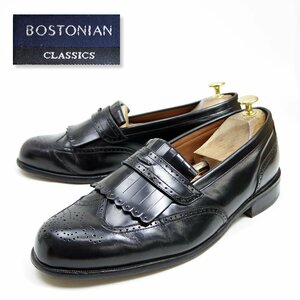 10W表記　28cm相当　BOSTONIAN CLASSICS　ボストニアン　クラシック　キルトローファー　レザーシューズ　革靴　ブラック　/U8899