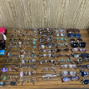 メガまとめ売り 53本 サングラス 眼鏡 老眼鏡 フレーム めがね 度レンズ有/無 金属フレーム チタン ブランド ビンテージ 