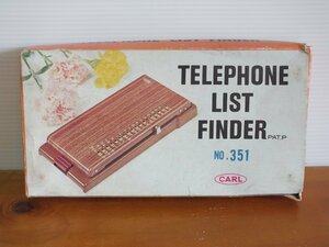 昭和レトロ CARL TELEPHONE LIST FINDER 電話早見器 電話帳