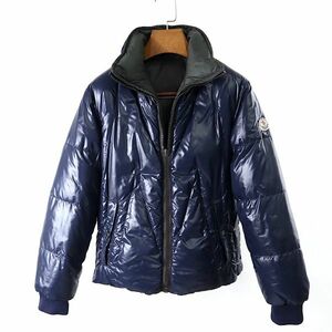 2-DK145 モンクレール MONCLER ダウンジャケット ネイビー / カーキ バックロゴ 0 メンズ