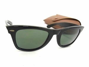 1円 ■極美品■ Ray-Ban レイバン B&L ボシュロム ヴィンテージ USA ウェイファーラー サングラス メガネ 眼鏡 ブラック系 AW7423