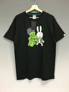岡山3周年 限定 CUNE S/S Tee 鬼 2017 緑鬼 tシャツ 黒 サイズL キューン 未使用タグ付