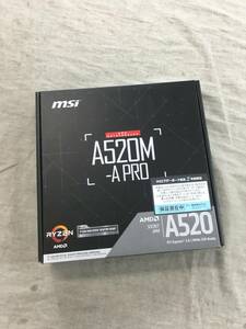 現状品 MSI マザーボードA520M-A PRO 【Ryzen 5000シリーズ (AM4)対応】 Micro ATX [AMD A520搭載] MB5136