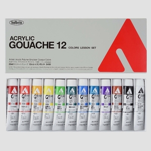 送料無料★ホルベイン アクリリックガッシュ 20ml D410 レッスン12色セット 7410