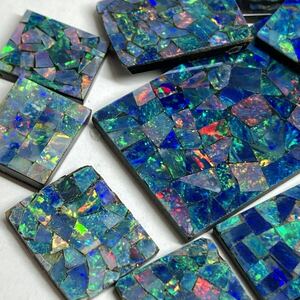 〔天然ダブレットオパール18点おまとめ100ct〕a ルース 裸石 宝石 ジュエリー jewelry opal 