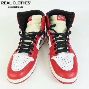 【観賞用】 NIKE/ナイキ AIR JORDAN 1/エアジョーダン1 94年復刻 シカゴ 130207-101/27.5 /080