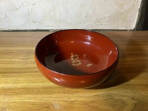 梅蒔絵朱塗菓子鉢