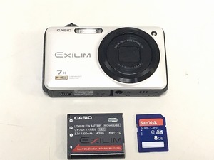 CASIO カシオ　EXILIM EX-ZR15 コンパクトデジタルカメラ　白　稼働品　純正バッテリー　メモリーカード付属