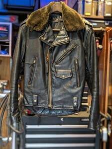 Lesco LEATHERS レスコレザー　ダブルライダースジャケット　36　70年代　ヴィンテージ　TALONファスナー　革ジャン　検）Schott　vanson