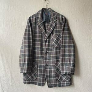 50s PENDLETON ジャケット / M チェック ウール テーラード シャツ USA製 ビンテージ 40s 60s O3-02019-1454 sale