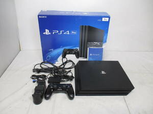 △SONY ソニー PS4 Pro CUH-7000B プレステ プレイステーション PlayStation プロ 1TB 充電スタンド CUH-ZDC1 ゲーム機(31-6-1)