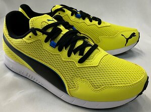 送料無料 プーマ PUMA プーマ スピードモンスターPL イエロー/ブラック 23cm 軽量 ランニング トレーニング ジュニア ひも靴 スニーカー