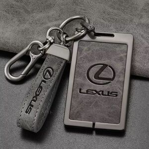 レクサス専用 キーケース 金属製 LEXUS キーカバー キーホルダー IS LS NX UX RX レザー 金属メタル カード式