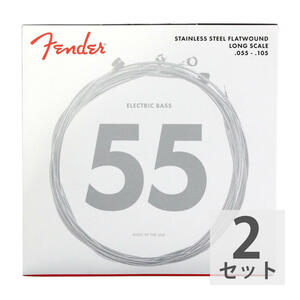 フェンダー Fender Bass Strings Stainless Steel Flatwound 9050M 55-105 エレキベース弦×2セット