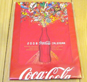 送料無料 希少 非売品 コカ コーラ Coka-Cola 2008 卓上カレンダー 倉科昌高 GROOVISIONS 日比野克彦 TERRY JOHNSON MAYA MAXX 松尾たいこ