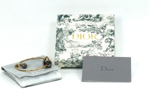 Christian Dior クリスチャンディオール eye フープ アシンメトリー モチーフ ピアス アンティークゴールド ラインストーン GP