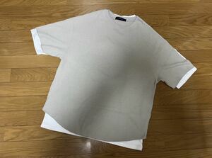 メンズ★Tシャツ★2枚重ね★ワッフルレイヤードTシャツ★ベージュ★Mサイズ★ZOZO