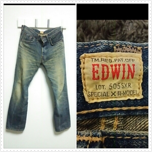 【EDWIN】レギュラーストレート 色落ちジーンズ SP×R-MODEL W29 定価二万円 エドウィン Gパン メンズ 定番ブランド 股下74cm