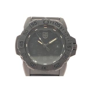 ▼▼ LUMINOX ルミノックス メンズ腕時計 クオーツ デイト SERIES 3500-1GBq ブラック やや傷や汚れあり