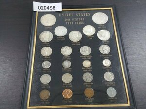 0204S8　世界のコイン　アメリカ　US 20th CENTURY TYPE COINS 20世紀 記念コインセット 額入り