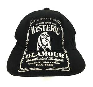 T02/155 HYSTERIC GLAMOUR ヒステリックグラマー 帽子 キャップ 野球帽 フリーサイズ ブラック