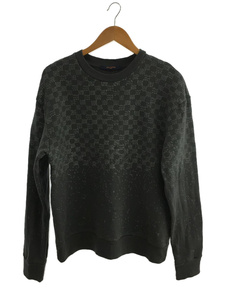 LOUIS VUITTON◆22SS/DAMIER SPREAD PRINTED SWEATSHIRT/スウェット/L/コットン/グレー/総柄