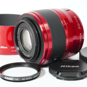 Nikon 1 NIKKOR 30-110mm F3.8-5.6 VR レッド /9698 Nikon NC 40.5mm 保護フィルター付き 動作OK 1週間保証