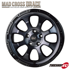 4本セット MAD CROSS GRACE 16x7.0J 5/114.3 +38 BKC/BK COMFORSER CF3000 M/T 235/70R16 110/107Q フォレスター RAV4 デリカD5