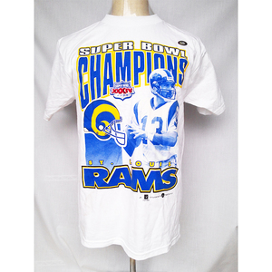 NFL スーパーボウル Super Bowl XXXIV ST. LOUIS RAMS セントルイス ラムズ 2000 Tシャツ 半袖Tシャツ L　795