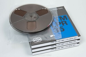 新品オープンリールテープ　RTM　LPR35　1/4インチ幅7号プラスチックリール　3巻A