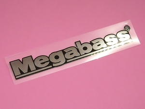 メガバス Megabass 銀 ロゴ 厚手 ステッカー 大 文字186-25mm シール