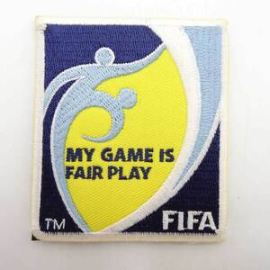 【中古】サッカー MY GAME IS FAIR PLAY フェアプレー審判 ワッペン 黄色 JFA レフェリー ケース入り 旧