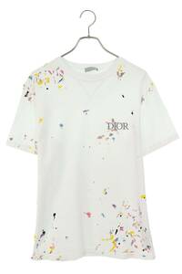 ディオール DIOR 21SS 183J686A0554 サイズ:M ペイントプリントロゴ刺繍オーバーサイズTシャツ 中古 SS13