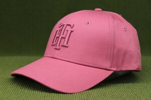 新品並行正規 トミーヒルフィガー TH立体刺繍ロゴ ストライプ 帽子 キャップ 暗めのピンク DARKPINK フリーサイズ 管理0612nskm