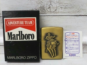 zippo ジッポー Marlboro マルボロ カウボーイ ゴールド 1998年製 箱付 オイルなし 付属品は画像の物が全てです