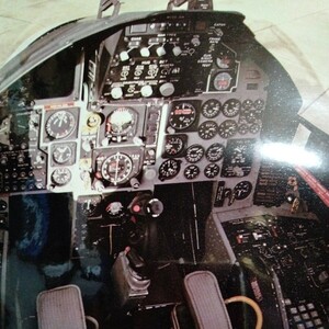 F15イーグル操縦席A4ラミネート雑誌切り抜きポスターインテリア広告昭和レトロコックピット