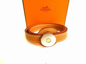 【未使用保管品】 エルメス HERMES セリエ レザー ブレスレット バングル メンズ レディース