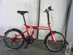 D394　★15800円★　折りたたみ中古自転車　HUMMER【20インチ　赤 】 入札お待ちしております(*^▽^*)