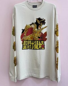 SAINT MICHAEL セントマイケル Tシャツ 長袖 トップス メンズ レディース 綿 アニメ ホワイトM