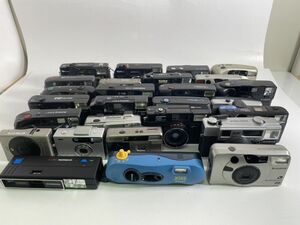 【訳あり】ジャンク コンパクトフィルムカメラ OLYMPUS RICOH FUJIなど色々 27台まとめて　#e8459