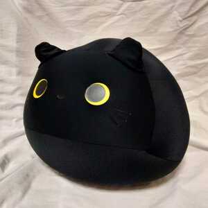 MOGU　ビーズクッション　黒猫　ぬいぐるみ　ねこ　32×32×25cm　230204