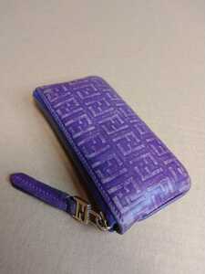 中古 FENDI フェンディ コインケース キーケース 小銭入れ 紫色 Fendi coin purse 送料無料