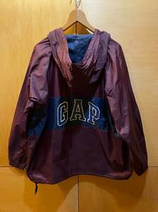 オールド ギャップ ナイロンアノラックパーカー OLD GAP Nylon バーガンディー US M サイズ ビンテージ 古着