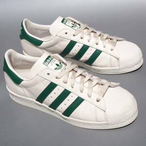 美品!! US 10 1/2 /28.5cm 限定 21年 adidas スーパースター 82 白ｘ緑 SUPERSTAR 82 天然皮革 80s